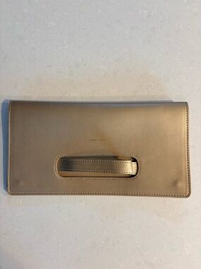 Russell Hazel metallic gold clutch pencil case